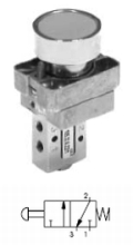 M5 3/2 Push Button Pneumatic Valve